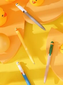 1/4 支鸭子笔指尖小滑轮溜冰 0.5 毫米圆珠笔黑色凝胶墨水适用于书写办公学校 - 均碼 - 查看 10