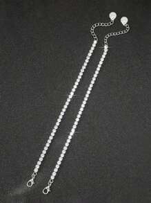 Set de 2 pulseras de estilo hip hop sencillo con cristales para hombres, regalos para Navidad, Año Nuevo, Día de San Valentín
