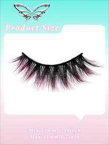 1 Cặp Lông Mi Giả Nhiều Màu 5D Volume, Lông Mi Giả Làm Từ Lông Chồn Mềm Mượt, Cong Lớn Kiểu Nga - Lông mi  mắt mèo - Xem 7