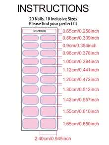 Beauty Sticker 20片装半固化凝胶指甲贴秋冬深灰色指甲银色线条金箔碎屑自粘式全包裹指甲适合紫外线强光泽度适合女性日常DIY美甲用品 - 深灰色 - 查看 5