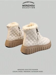 Women's Winter New Outdoor Snow Boots, Thickened Plush Lining, Warm & Comfortable, Anti-Slip, Versatile