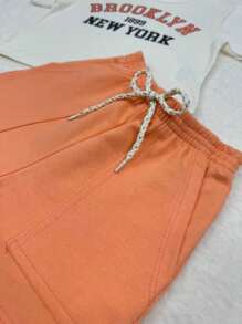 Brooklyn Cropped Top With Shorts For Girls - Rượu sâm banh - Xem 5