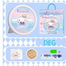 Caja de regalo con marco de asa de pintura de diamantes Sanrio Kuromi, pegatina de pintura de diamantes Cinnamoroll, pegatina de diario hecho a mano MyMelody, pintura decorativa de Hello Kitty linda y de dibujos animados, pegatina creativa DIY Pompompurin - Multicolor - Ver 15