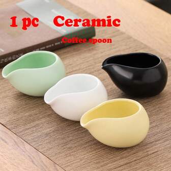 1pc Multi-Color Coffee Bean Measuring Plate, Ceramic Cup, Roasted & Unroasted Coffee Bean Sample Tray, Kitchen & Dining Accessory, Gift Back To School
