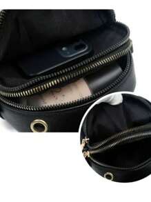 New Stylish Women Shoulder Cell Phone Bag, FASHION SHOPE - Black - View 7