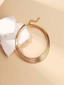 1件夸张个性软骨蛇项链装饰，欧美流行跨境款 - 金色 - 查看 6