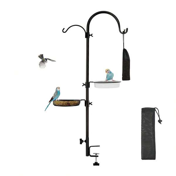 Deck Hook Bird Feeder Pole Bird Feeder Porch Multi Hook Bird Feeding Station Kit Multi Feeder Hanging Kit Premium Bird Bath For Attracting Wild Birds Bird Feeder Planter Hanger