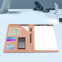 Konferenzmappe Mappe mit Taschenrechner Blaue Mappe,Unerlässlich für produktives Arbeiten,Halloween, Weihnachten, Neujahr - Blau - Übersicht 7