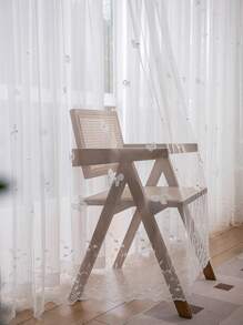 1 pieza Tul blanco con mariposa de strass, estilo minimalista simple, ligero y transpirable, adecuado para todas las estaciones - Blanco - Ver 5