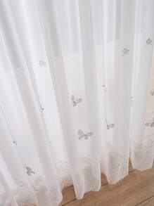 1 pieza Tul blanco con mariposa de strass, estilo minimalista simple, ligero y transpirable, adecuado para todas las estaciones - Blanco - Ver 8