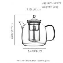 Heat Resistant Glass Teapot For Electric Stove, New Model Tea Kettle - Dabai Steaming and Boiling Glass Teapot - View 2