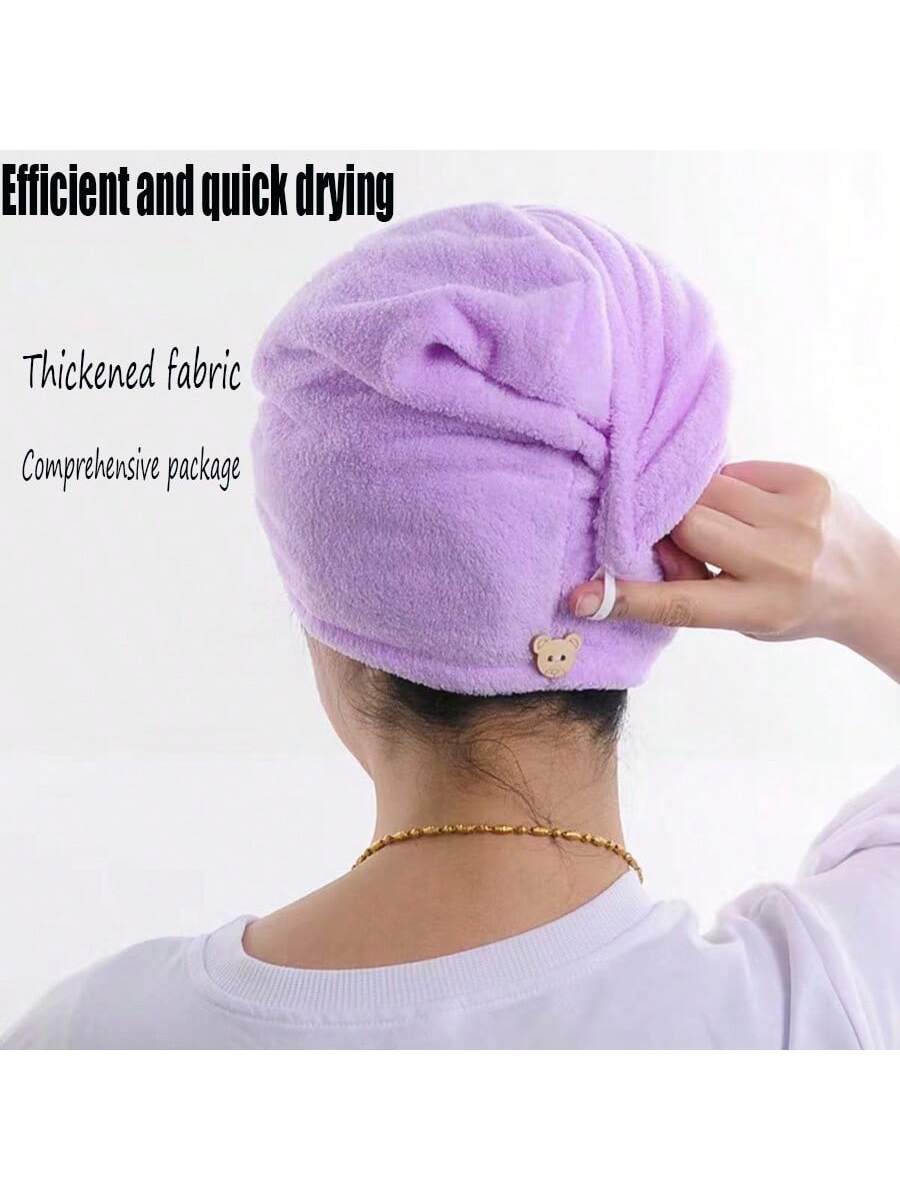 قبعة شعر جاف للنساء 2 قطعة، فوطة شعر جاف، ناعمة وم...