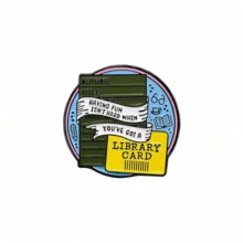 Novelty Library Card Hard Enamel Pin Lapel Badge Brooch For Jewelry Accessory Gifts For Friends - Multicolor - View 3