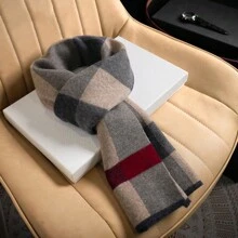 1pc Men's Scarf, Winter Warm Casual Korean Style Unisex Scarf, Imitation Cashmere