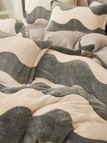 3pcs Winter Plush Duvet Cover Set, Soft & Skin-Friendly Bedding, Includes 1 Duvet Cover & 2 Pillow Shams, Suitable For Dorm, Bedroom Home Use, Multiple Sizes Available - Grey - View 7