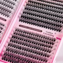 Bộ nối mi 640 chiếc, Bộ nối mi tự làm, Bộ từng cụm mi, Bộ nối mi D Curl kèm keo dán và dụng cụ gắn mi, Bộ mi dùng hàng ngày, Tiệc tùng, Du lịch hoặc làm quà tặng cho gia đình và bạn bè - màu đen - Xem 3