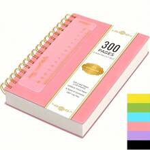 Spiral Journal Notebook, A5 Lined Hardcover Notebook For Women Men Work School Travel, 300 Pages PVC Cover Notepad For Note Taking, College Ruled Notebook With 100GSM Thick Paper, 5.7'' X 8.4''