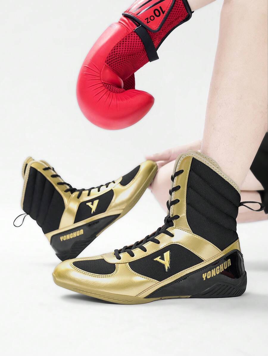 Harsuny Mens Combat Breathable Wrestling Shoe Lightweight Magic Tape