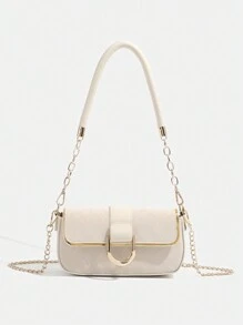 2025 Nouveau sac sous les bras à la mode, sac carré petit minimaliste chic de haute qualité avec chaîne, sac à bandoulière/croisé polyvalent et décontracté avec motif losange