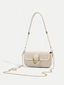 2025 Nouveau sac sous les bras à la mode, sac carré petit minimaliste chic de haute qualité avec chaîne, sac à bandoulière/croisé polyvalent et décontracté avec motif losange