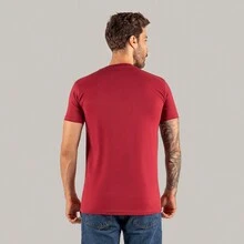 Surpass Comfortable Printed Combed Cotton 30.1 T-Shirt - 紫紅色 - 查看 2