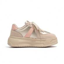 Nowe grube podeszwy modne zimowe termiczne podszyte ciepłe uniwersalne swobodne buty sportowe na zewnątrz dla kobiet