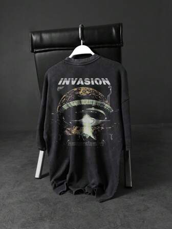 男士复古水洗做旧酸洗时尚T恤