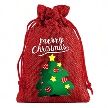 1 Túi vải nỉ đỏ Giáng sinh Túi quà tặng Bundled Mouth Túi đựng táo Giáng sinh phổ biến Bao bì bánh quy kẹo - Nhiều màu - Xem 4