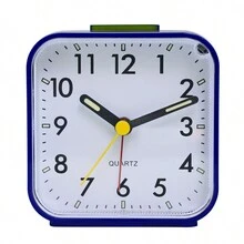 1 个方形创意闹钟，床头/书桌装饰，简约夜灯闹钟带贪睡功能，适用于家庭卧室/客厅/办公室（不含电池） - 彩色 - 查看 15