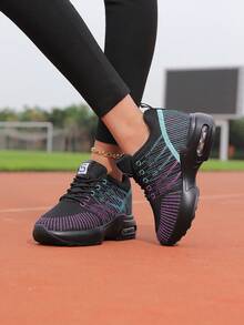 Giày thể thao tăng chiều cao vô hình 4 mùa cho nữ, đệm khí 9CM giảm xóc, thoáng khí thoải mái, thời trang phù hợp để đi bộ trong công viên, tiệc tùng - Nhiều màu - Xem 4