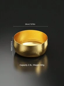 QIYINGFA 1 件（16/18/20/22 厘米）不锈钢沙拉碗，花卉雕刻面碗，适用于家庭厨房、现代餐厅使用学校用品、圣诞礼物