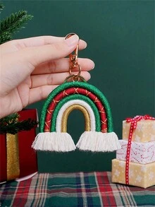 Christmas Holiday Cartoon Cute Santa Claus Bag Keychain Pendant 1pc - Multicolor - View 4