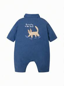 mini bala 户外连体服 男童宝宝 女童工作服 连体衣套装 2024 新款套装 - 藍色 - 查看 5