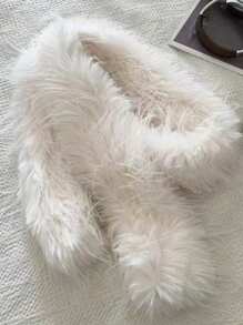 1pc Unisex Fluffy Infinity Scarf, Long Warm Scarf For Autumn Winter - Long Fleece Scarf - View 9