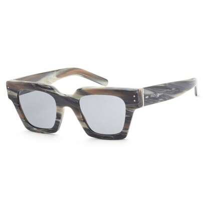 Men's 48mm Grey Horn Sunglasses