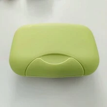 1pc Portable Travel Soap Dish, Waterproof Soap Box With Cover And Lock Clasp, Solid Color Plastic Soap Tray, Soap Storage Box, Bathroom Travel Accessories Home Bathroom Decor Fall Decor Back To School - Multicolor - View 16