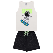 Assorted Kit 8 Pieces Sets 4 Short Sleeve T-Shirts/Tank Tops + 4 Bermuda Shorts For Boys Children Summer - Nhiều màu - Xem 7