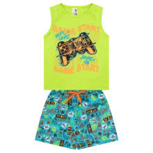 Assorted Kit 8 Pieces Sets 4 Short Sleeve T-Shirts/Tank Tops + 4 Bermuda Shorts For Boys Children Summer - Nhiều màu - Xem 2