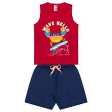 Assorted Kit 8 Pieces Sets 4 Short Sleeve T-Shirts/Tank Tops + 4 Bermuda Shorts For Boys Children Summer - Nhiều màu - Xem 11