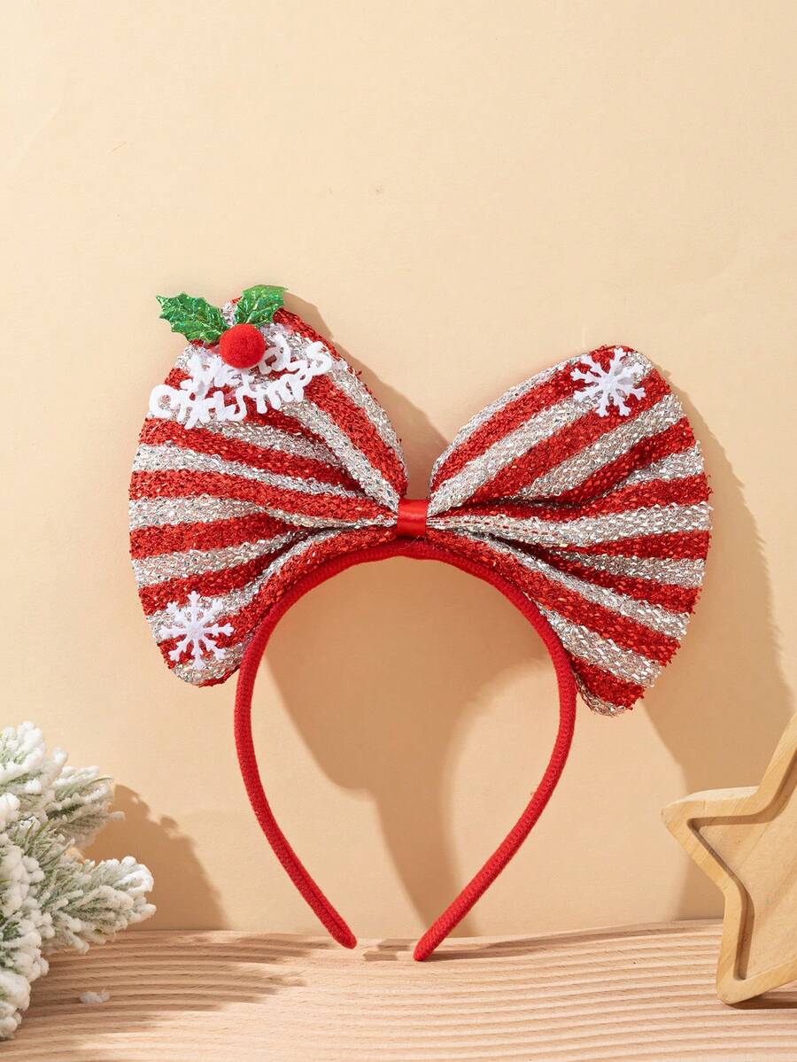1 Băng đô nơ hình bông tuyết Giáng sinh, thích hợp cho trang phục ngày lễ - Nhiều màu - Xem 1