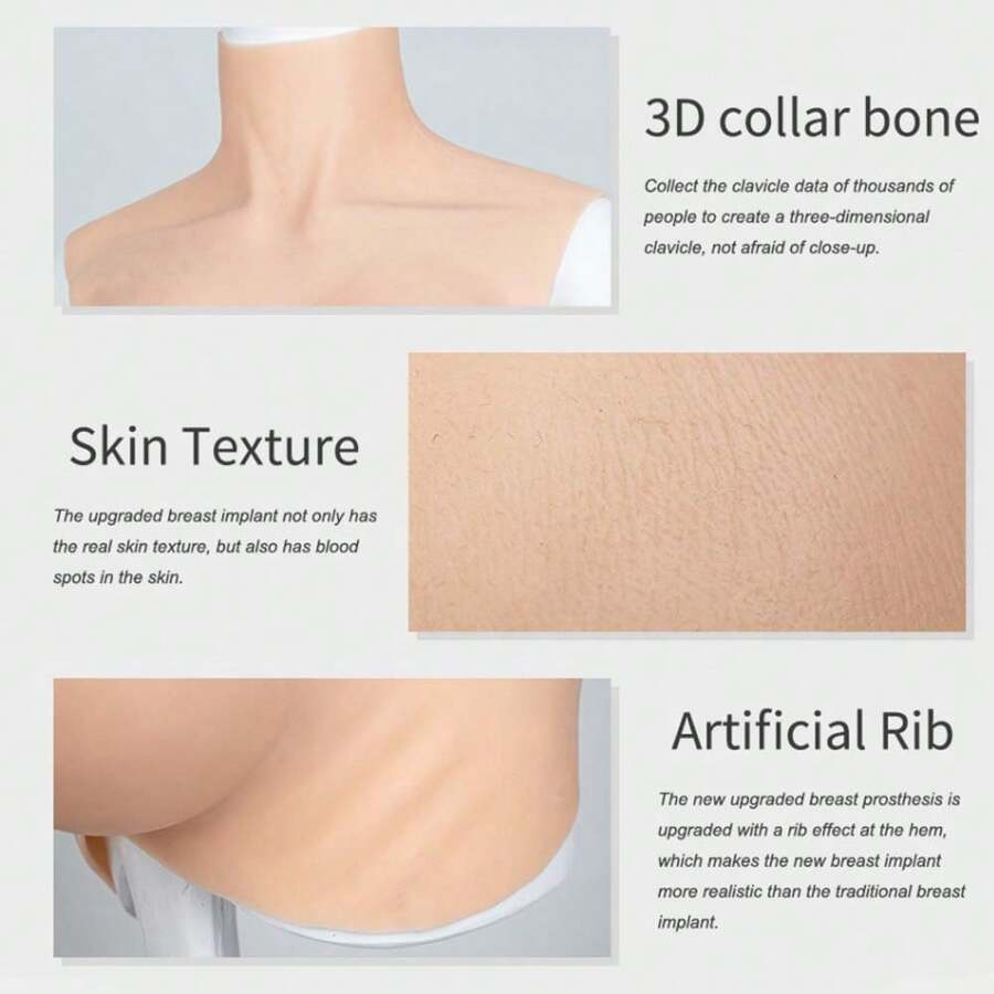 GorgeousU Silicone Breast Forms For Crossdressers Breastplate Crossdresser Silicone Fake Boobs