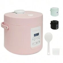 MOOSUM 1 pieza, Mini arrocera múltiple de 2 tazas de arroz crudo (1,2L), arrocera de viaje japonesa portátil pequeña con olla interior antiadherente, olla de cocción lenta, ajustes fáciles, temporizador de retraso de 24 horas y función de mantener caliente - Tipo de Enchufe B USA (110-127V) - Ver 12