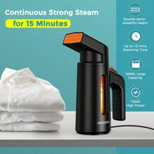 1pc PANCERKA Upgraded Model Steam Garment Steamer, Clothes Portable Handheld Design, 180ML Big Capacily With 10 Steam Vent Strong Penetrating Steam, Fast Emoves Wrinke For Home, Travel. - EU C Type Plug(220-240V) - View 3