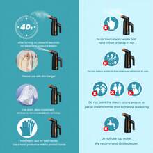 1pc PANCERKA Upgraded Model Steam Garment Steamer, Clothes Portable Handheld Design, 180ML Big Capacily With 10 Steam Vent Strong Penetrating Steam, Fast Emoves Wrinke For Home, Travel. - EU C Type Plug(220-240V) - View 7