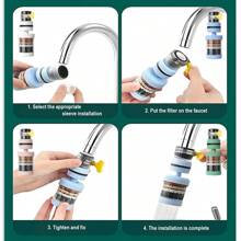 Faucet Installation Filter, Faucet Water Filter Purifier, Kitchen Faucet Filter, Activated Carbon Removal Of Chlorine, Fluorine, Heavy Metals,Filter Water,Water Filter, Waterfilter,Hard Water Suitable For Home Kitchens And Bathrooms