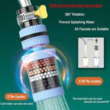 Faucet Installation Filter, Faucet Water Filter Purifier, Kitchen Faucet Filter, Activated Carbon Removal Of Chlorine, Fluorine, Heavy Metals,Filter Water,Water Filter, Waterfilter,Hard Water Suitable For Home Kitchens And Bathrooms