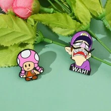 2 Chiếc Trò Chơi Hoạt Hình Sáng Tạo Dễ Thương Men Ve Áo Pin Cậu Bé Dễ Thương Trâm Cài Áo Huy Hiệu Trên Ba Lô Bộ Sưu Tập Phụ Kiện Cosplay Đồ Chơi Cho Bạn Bè Quà Tặng Tiệc - 2 chiếc - Xem 10