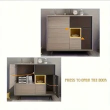 2 件磁性橱柜闩锁，57 毫米金属和塑料阻尼门闭门器，重型橱柜磁力锁，家居装饰，29 毫米易于安装的抽屉闭门器 - 黑色 - 查看 9