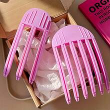 2 chiếc lược kẹp tóc lông tơ, một hiện vật cao, không để lại dấu vết, không làm hỏng tóc và có thể tạo kiểu nhanh chóng, chắc chắn và bền, bạn có thể tự làm nhà tạo mẫu tóc, một món quà tuyệt vời cho lễ Halloween và Giáng sinh - Nhiều màu - Xem 3