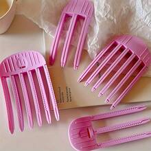 2 chiếc lược kẹp tóc lông tơ, một hiện vật cao, không để lại dấu vết, không làm hỏng tóc và có thể tạo kiểu nhanh chóng, chắc chắn và bền, bạn có thể tự làm nhà tạo mẫu tóc, một món quà tuyệt vời cho lễ Halloween và Giáng sinh - Nhiều màu - Xem 6